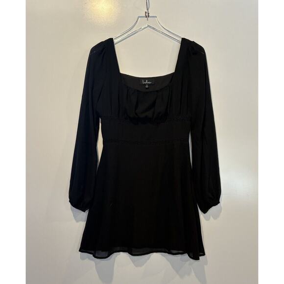 Lulus Loving Memories Long Sleeve Crochet Lace Skater Dress Womens Small (1765) - Picture 6 of 10